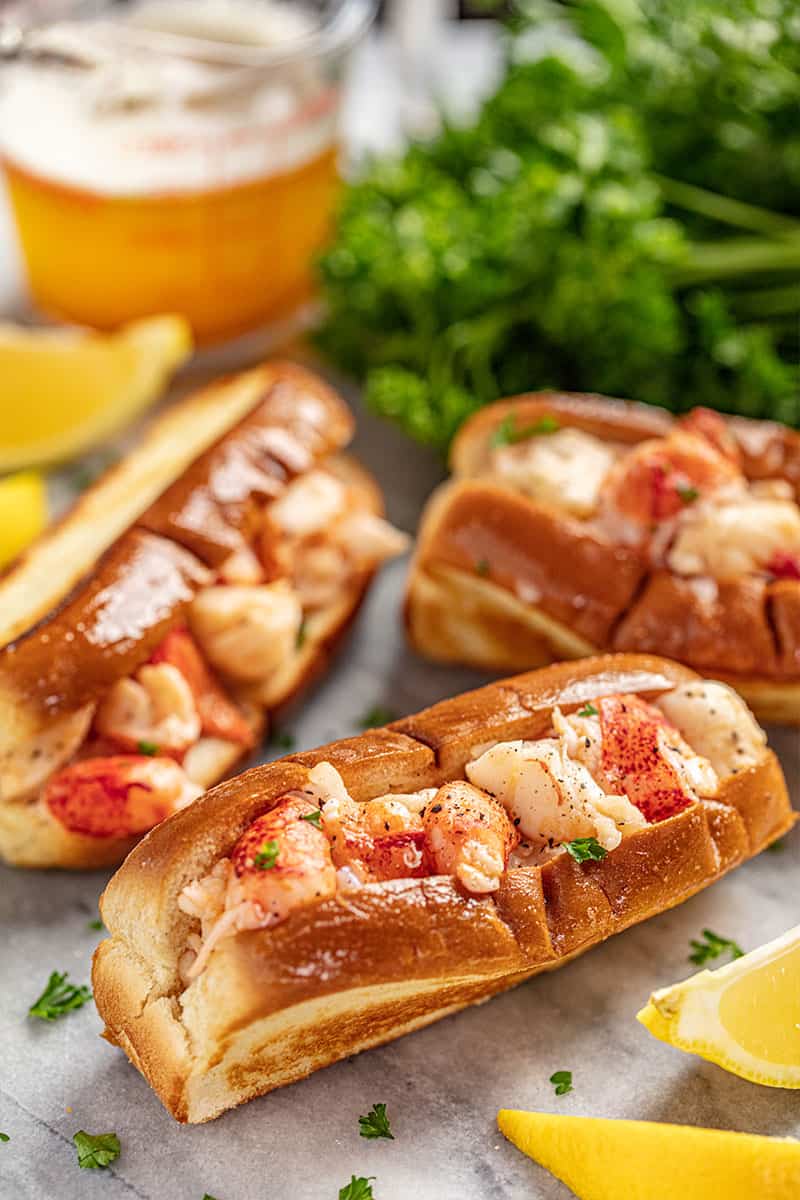 brown butter lobster rolls.