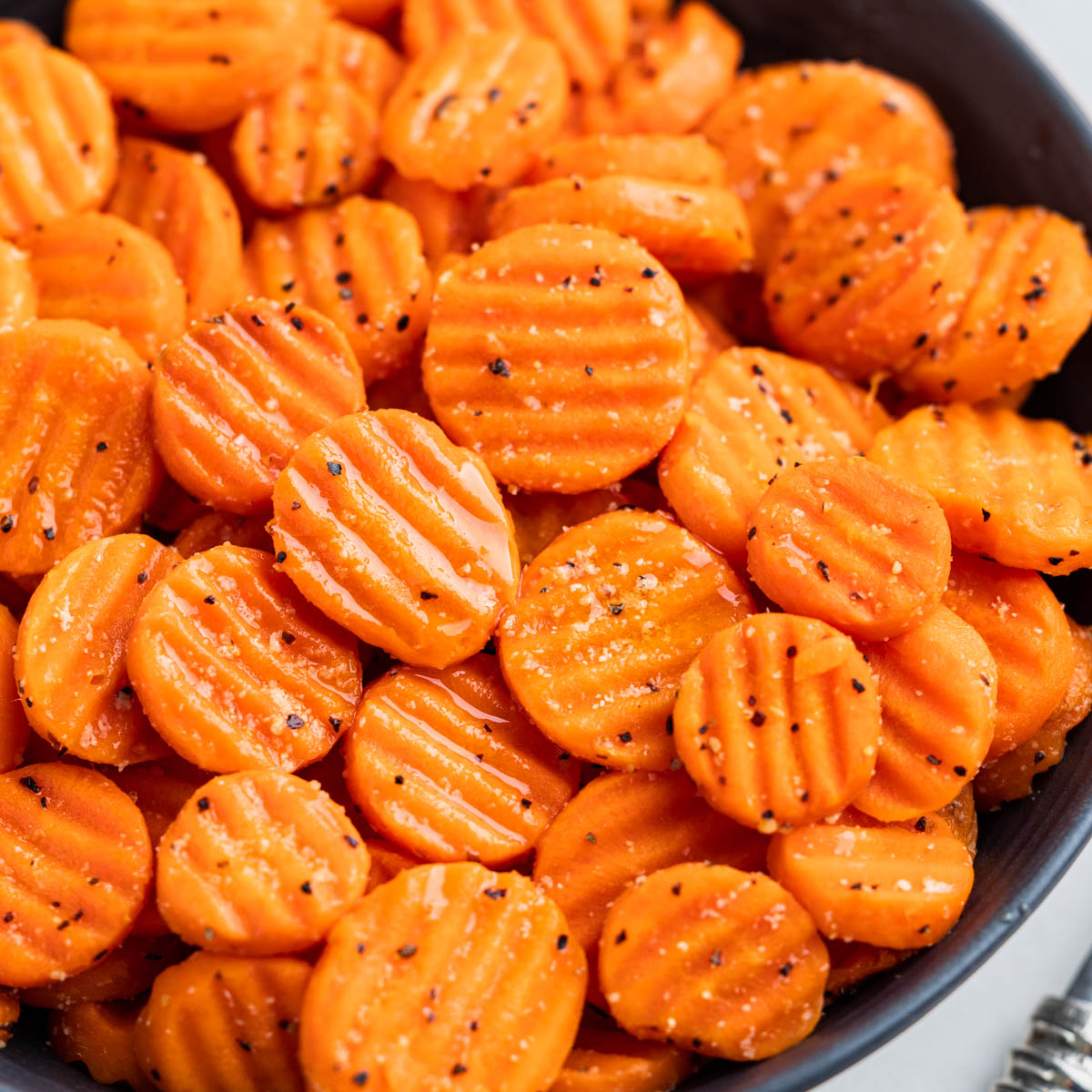 Cooked carrots.